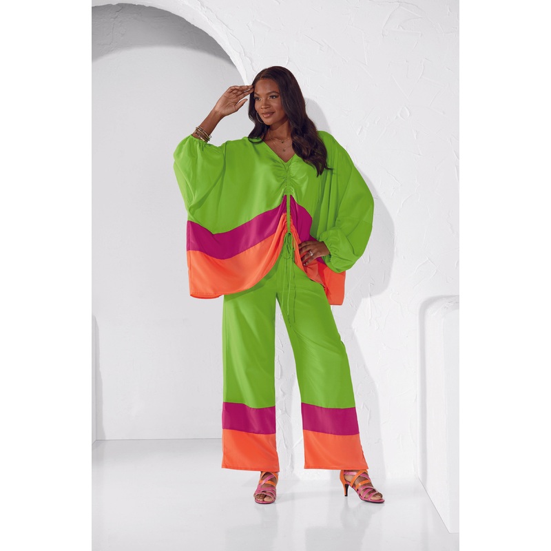 Bold Bands of Color 2-Pc. Pantset by Studio EY MULTI 2X