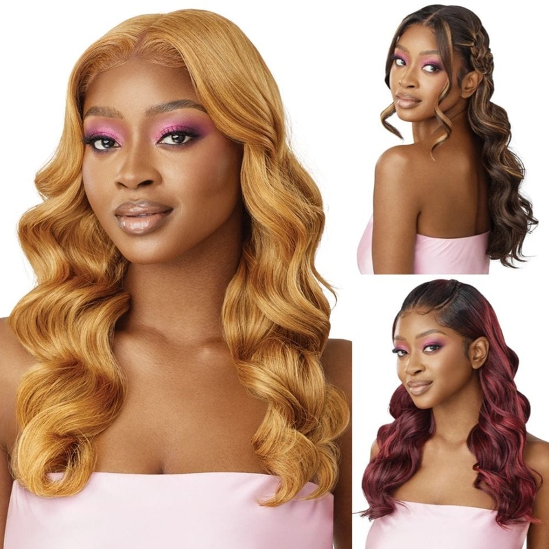 Outre Airtied 13X6 HD Lace Frontal Wig – HHB-Natural Body Wave 22″ 1 JET BLACK