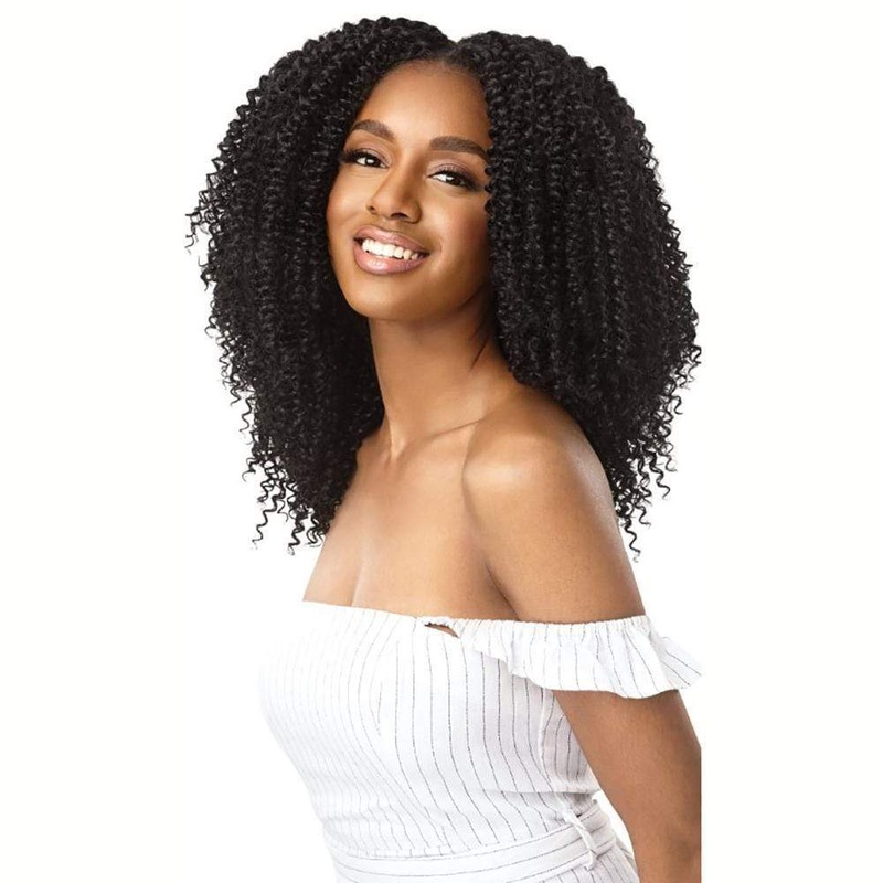Outre Big Beautiful Hair Clip-In Extensions – 4A Kinky Curly 10″ JBLK