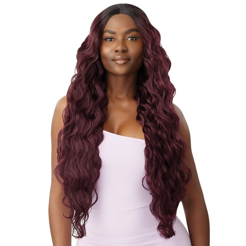 Outre Purple Pack Brazilian Boutique Human Hair Blend Weave – VIRGIN BODY 4PCS (26/28/30 inch + 4 inch lace closure) DR27