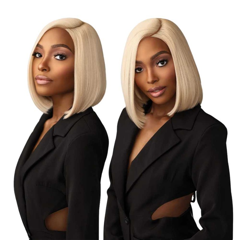 Sensationnel Chic Bob Synthetic Lace Wig – Bob Unit 2 1 JET BLACK