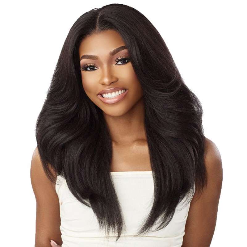 Sensationnel Curls Kinks Glueless HD 13×6 Lace Front Wig – 13×6 KINKY LAYERED BLOW OUT 22″ – Kinky Edges 1