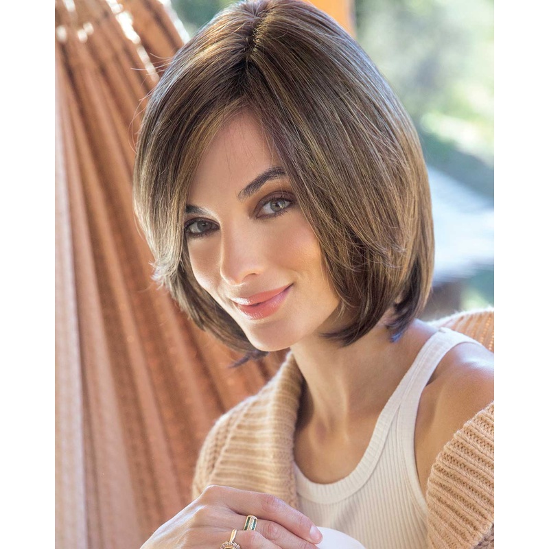 Sybil | Lace Front & Monofilament Synthetic Wig by Amore Auburn Sugar