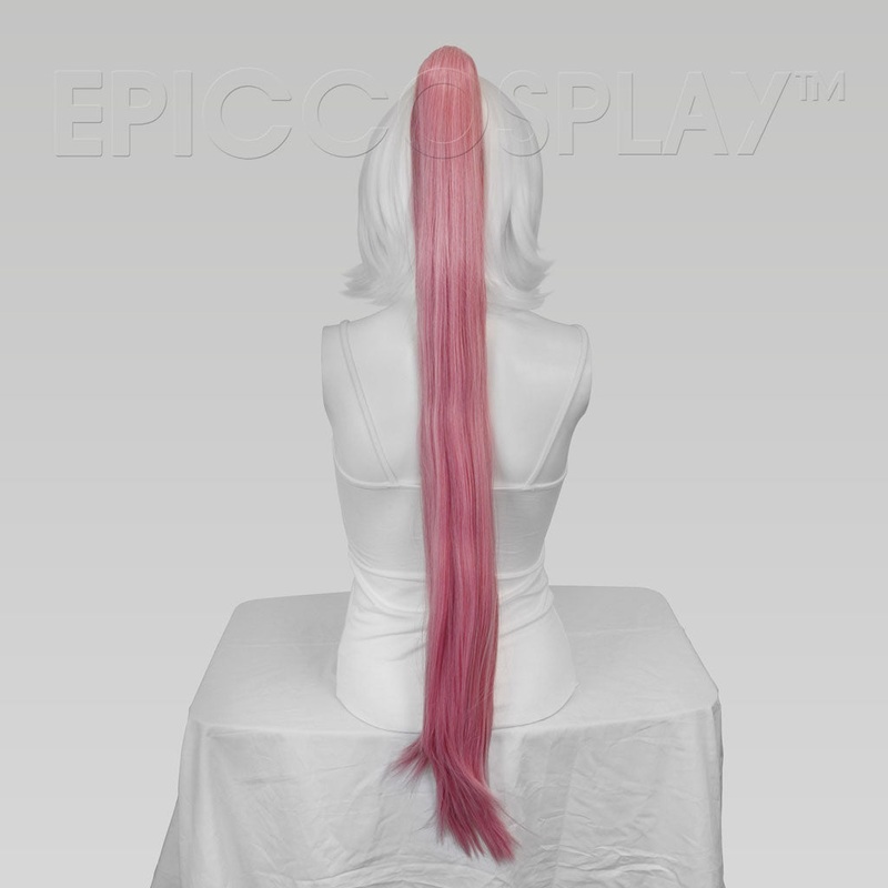 35″ Princess Pink Mix Straight Ponytail Clipon