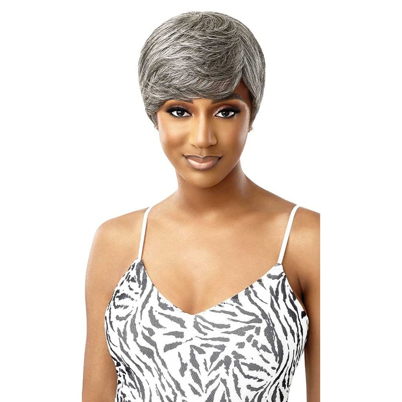 Outre Fab & Fly 100% Human Hair Gray Glamour Wig – Asha NBRN