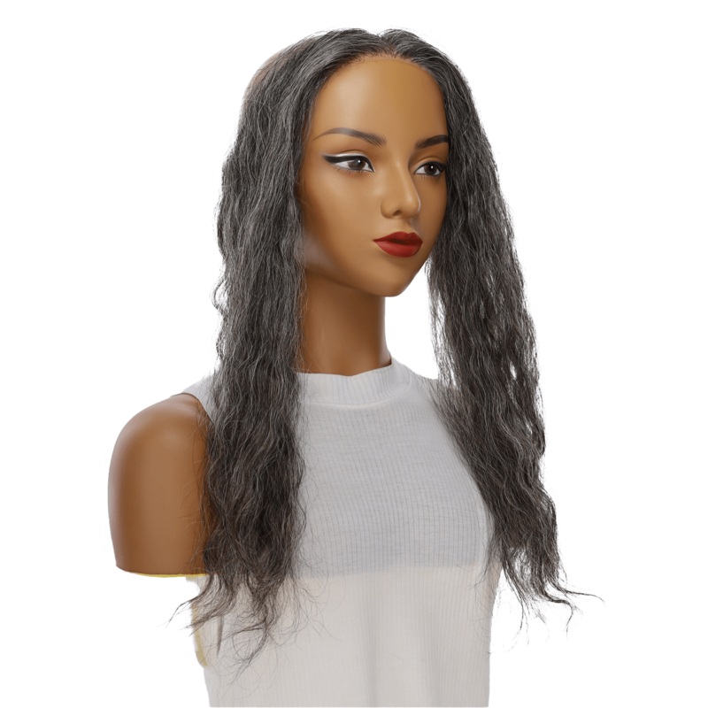 16″ Hairline Topper #Grey B (more grey) Wavy 3 cm