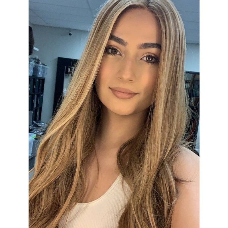 26″ Ponytail Silk Top Wig Medium Blonde w/ Partial Rooting