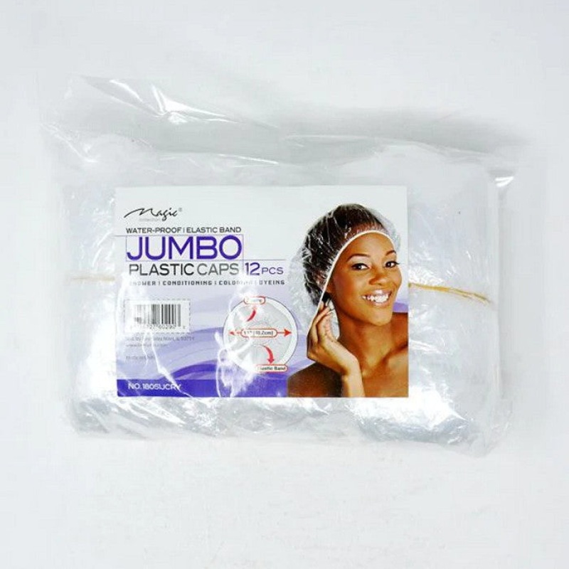Magic Water-Proof Elastic Band Jumbo Plastic Caps- 12 Packs