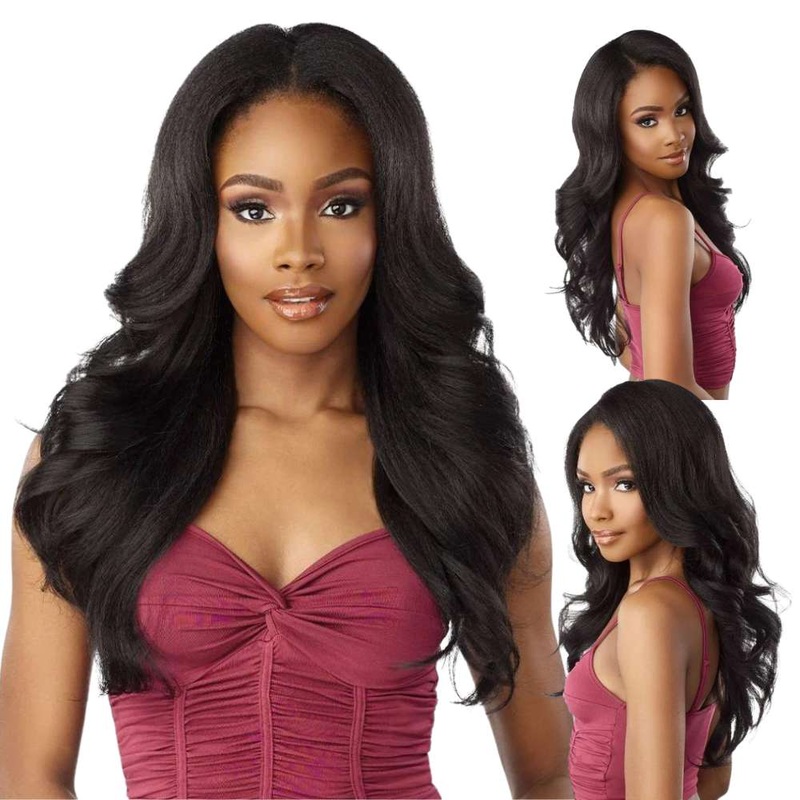 Sensationnel Curls Kinks & Co V-Part Wig – V-Unit 2 1 JET BLACK