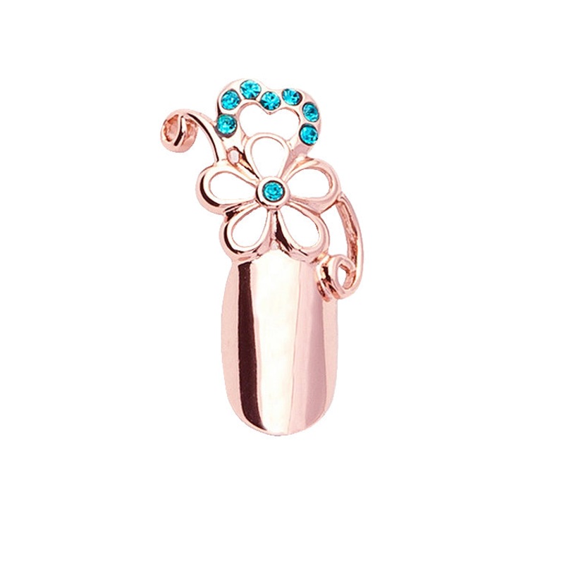 Stephen Nail Jewelry Flower (Small-Pink Gold)