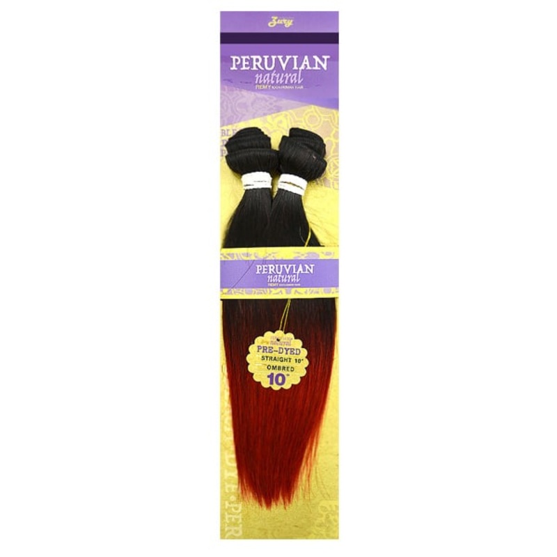 Zury Sis Peruvian Natural 100% Remy Human Hair Weave – STRAIGHT 12-20″ (Pre-Dyed) 12 NATURAL