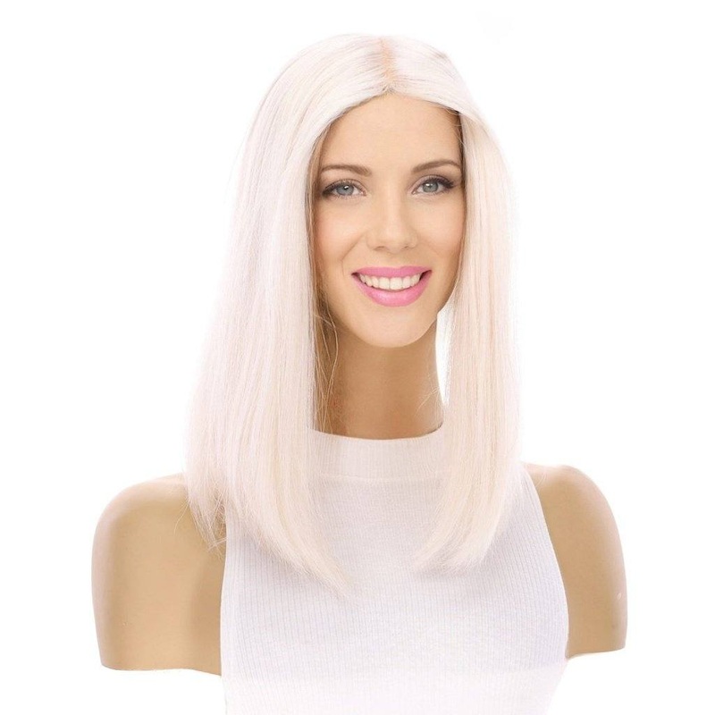 14″ Emerald Silk Top Topper Ice Blonde 5 x 6″