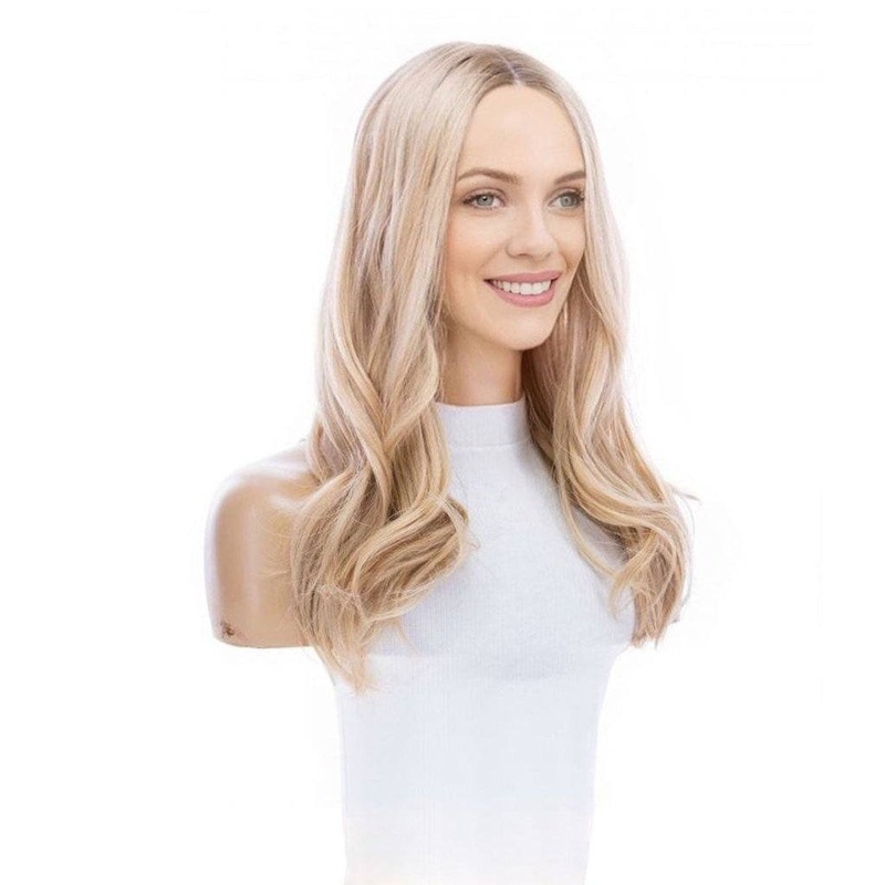 20″ Divine Lace Top Topper Golden Blonde Zig Zag Lace Front