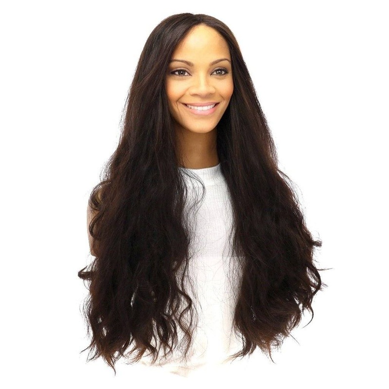 26″ Secret Lace Top Wig #2 Neutral Dark Brown Wavy