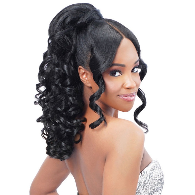 Zury Sis Miss Bang Lace Part Drawstring Ponytail – LEXI 1