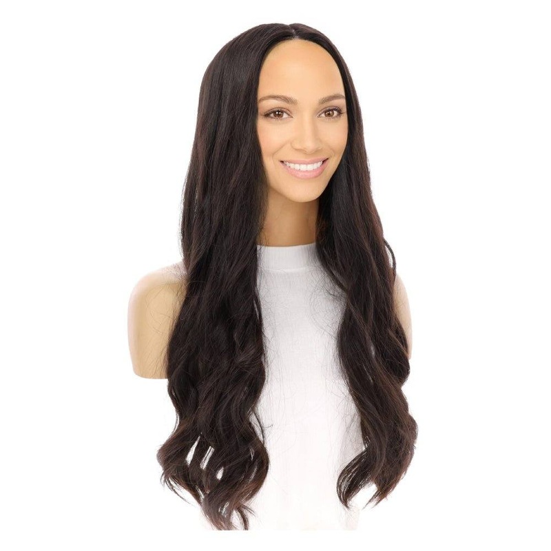 26″ Divine Luxe Lace Top Wig #1B Black Zig Zag Lace Front