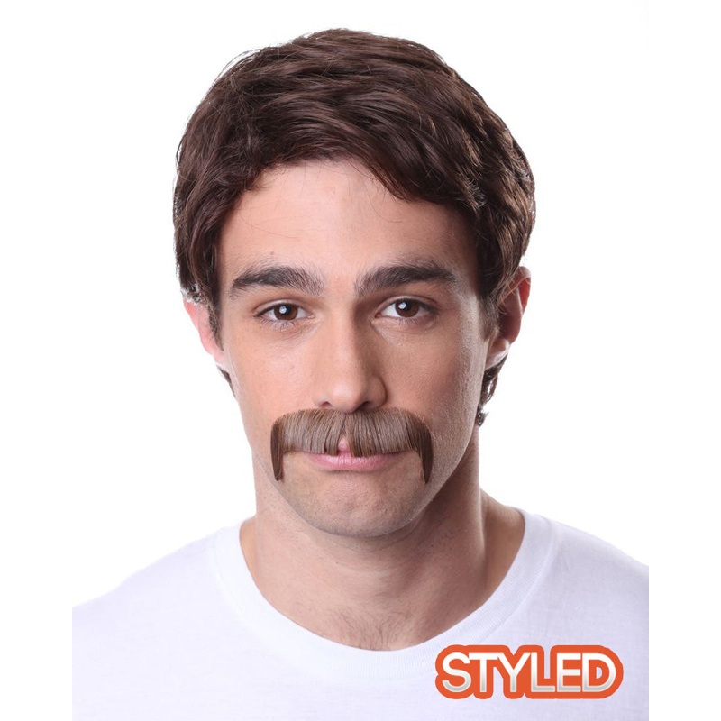 Fu Manchu | Human Hair Moustache | by Sepia Costume Wigs 1 – Black