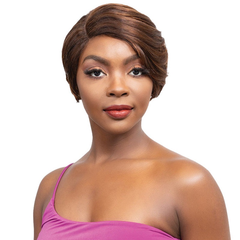 Janet Collection Lavish 100% Virgin Human Hair Deep Part Lace Front Wig – COHEN 1B