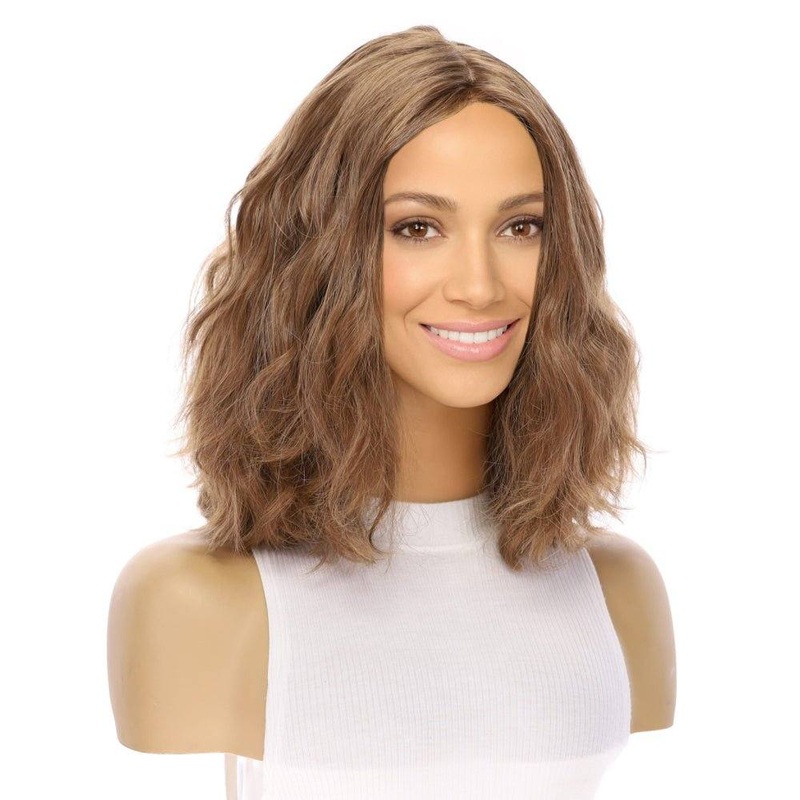 13″ Luxe Bob Silk Top Wig #12 Warm Light Brown Wavy Zig Zag Lace Front