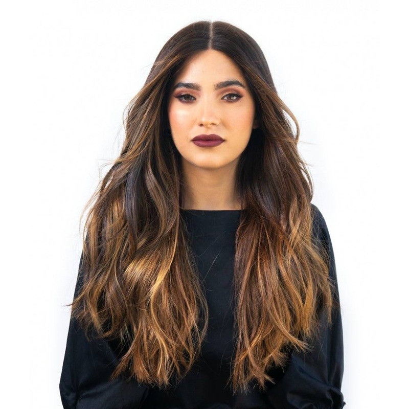 24″ Divine Luxe Lace Top Topper #Dark Brown w/ Warm Balayage Wavy