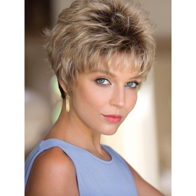 Drew | Short Synthetic Wig (Basic Cap) BURGUNDY-ROSA