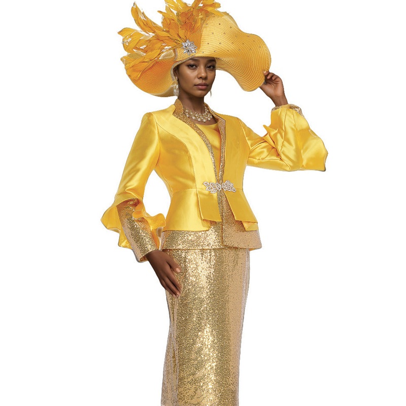 Sparkle of Style 3PC Suit Gold 8