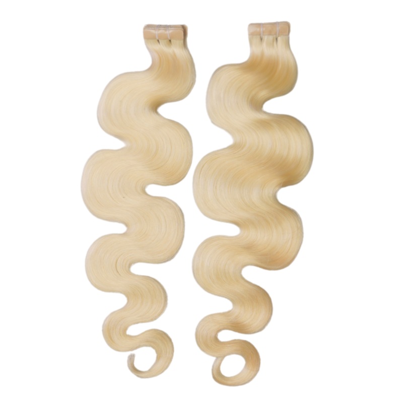 #613 Blonde Body Wave Tape-In Extensions 14″