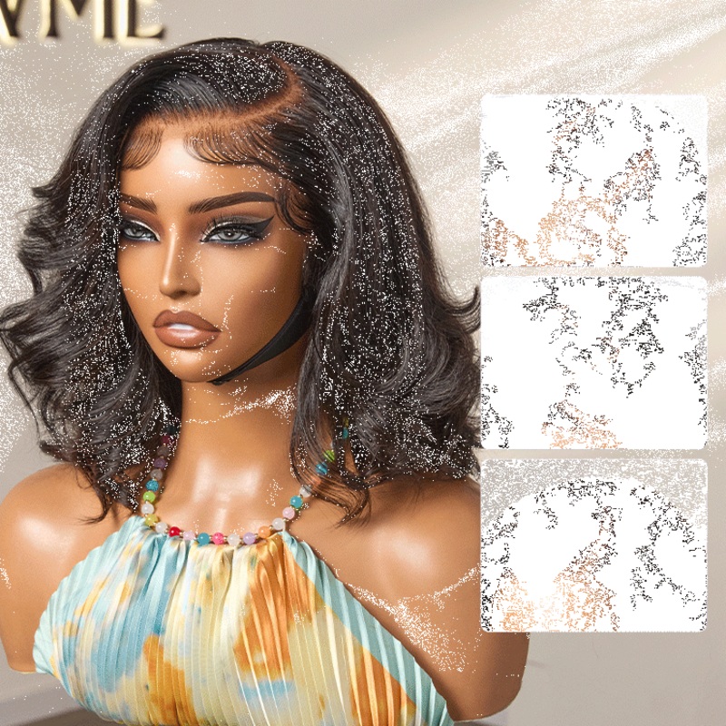 Weekly Special | Retro 90s Flip Ends Bob Cut Wig Glueless 13×4 Frontal Lace Human Hair Wig 12 Yes