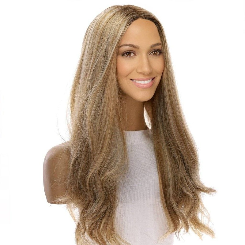24″ Gisele Silk Top Wig Ash Blonde Zig Zag Lace Front