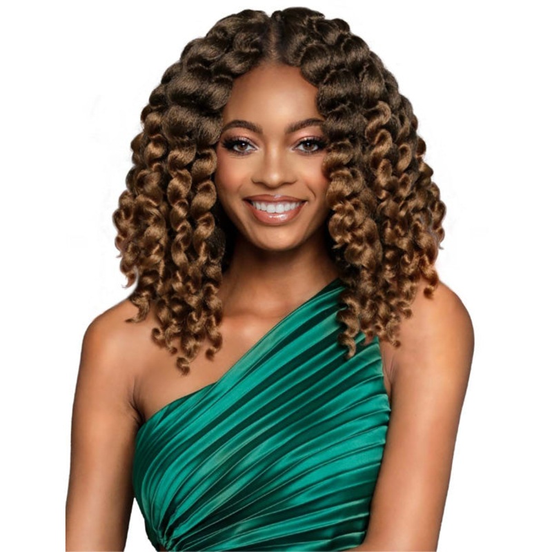 Bobbi Boss Pre-Looped Crochet Braids – BRAZILIAN BATON CURL 10″ 2X 1