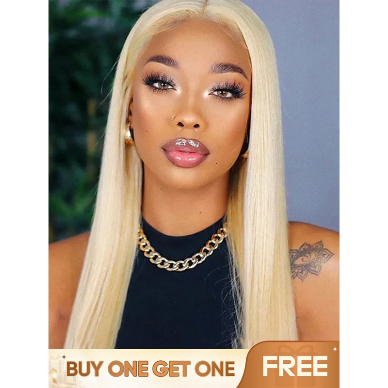 CurlyMe Pre-Plucked Wear Go Glueless Straight Hair 613 Blonde Pre-cut Swiss Lace 180% 22