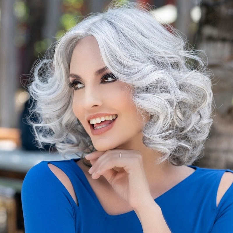 Isabella Wig by Envy | Human Hair / Heat Resistant Synthetic Fiber Blend Envy Almond Breeze