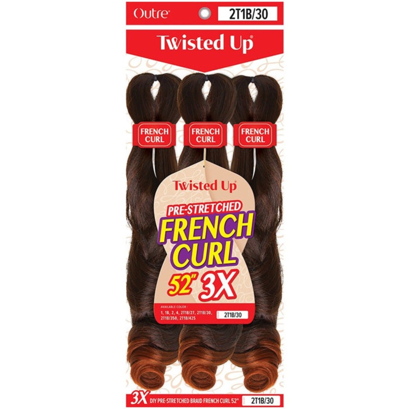 Outre X-Pression Twisted Up Pre-Stretched Braid – FRENCH CURL 52″ 3X 1
