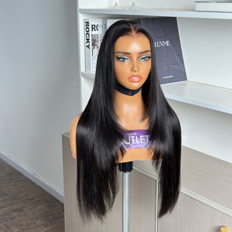 Special Deal | Natural Hairline Layer Silky Straight Glueless 13×4 Frontal Lace Wig Human Hair Pre Cut Lace 26