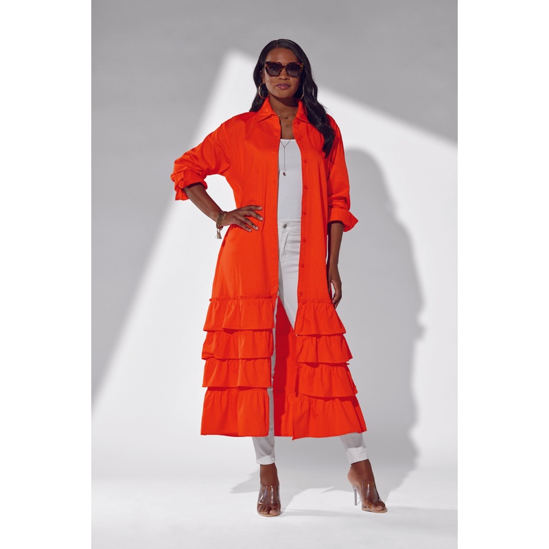 Tiers of Ruffles Duster by Studio EY Orange OS