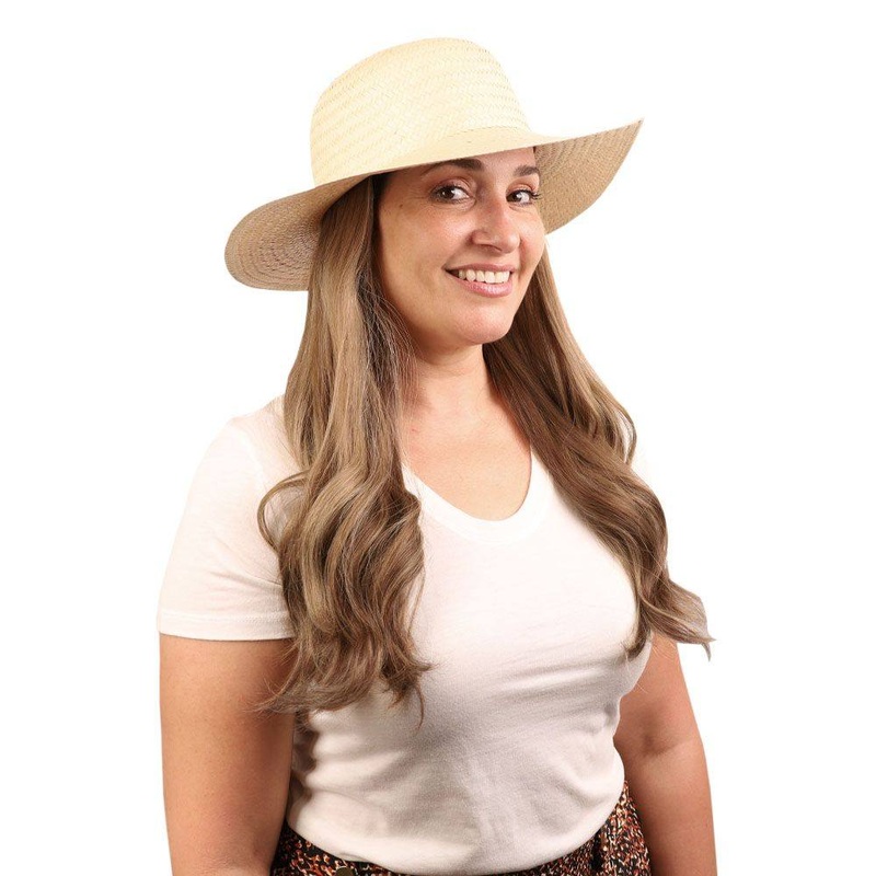 24″ HatFall Wig Medium Blonde Open Wefted