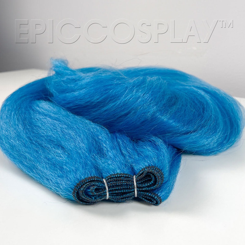 Crimped 35” Weft Extension – Teal Blue Mix