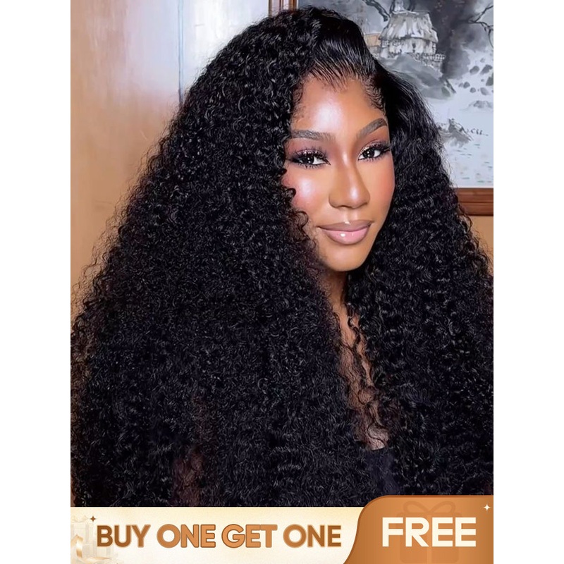 CurlyMe Trendy Kinky Curly Hair 13×4 Lace Front  Wigs Cute Curls 12