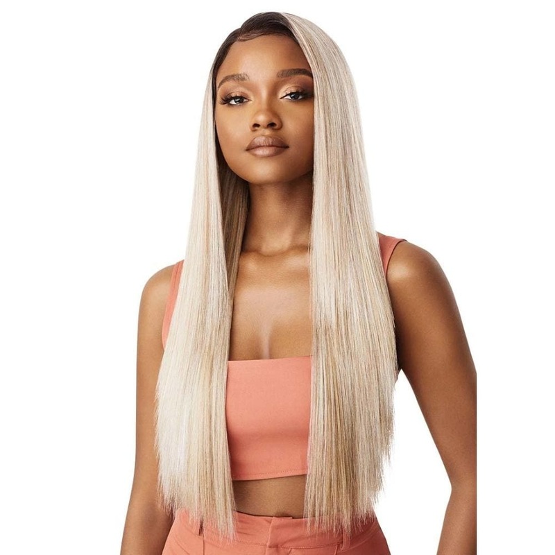 Outre Color Bomb Synthetic Lace Front Wig – Kourtney 1 JET BLACK