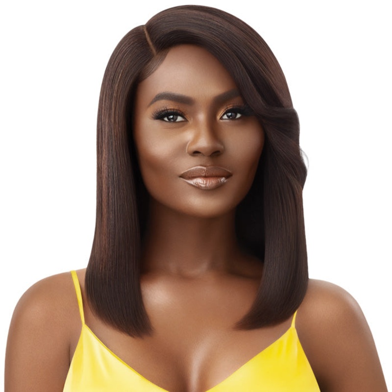 Outre My Tresses Gold Label 100% Unprocessed Human Hair HD Lace Front Wig – AMITA NBLK