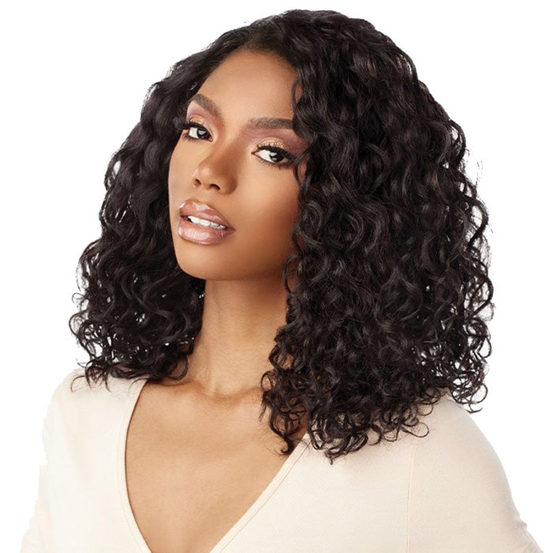 Sensationnel Curls & Kinks Glueless 13×6 HD Lace Front Wig – 13×6 KINKY NATURAL WAVE 14 – Kinky Edges 1