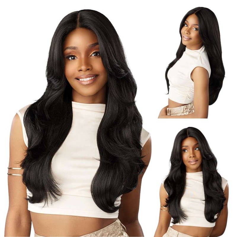 Sensationnel Glamzy HD Lace Parting Wig – Elysia 1 JET BLACK