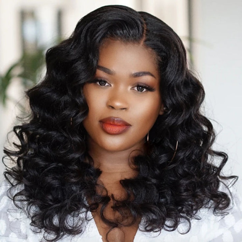 Shoulder Length Human Hair Wigs Loose Deep Wave Bob 13×4 HD Lace Front Wigs 220% Density 12 Pre Cut 8×5 Lace 220%