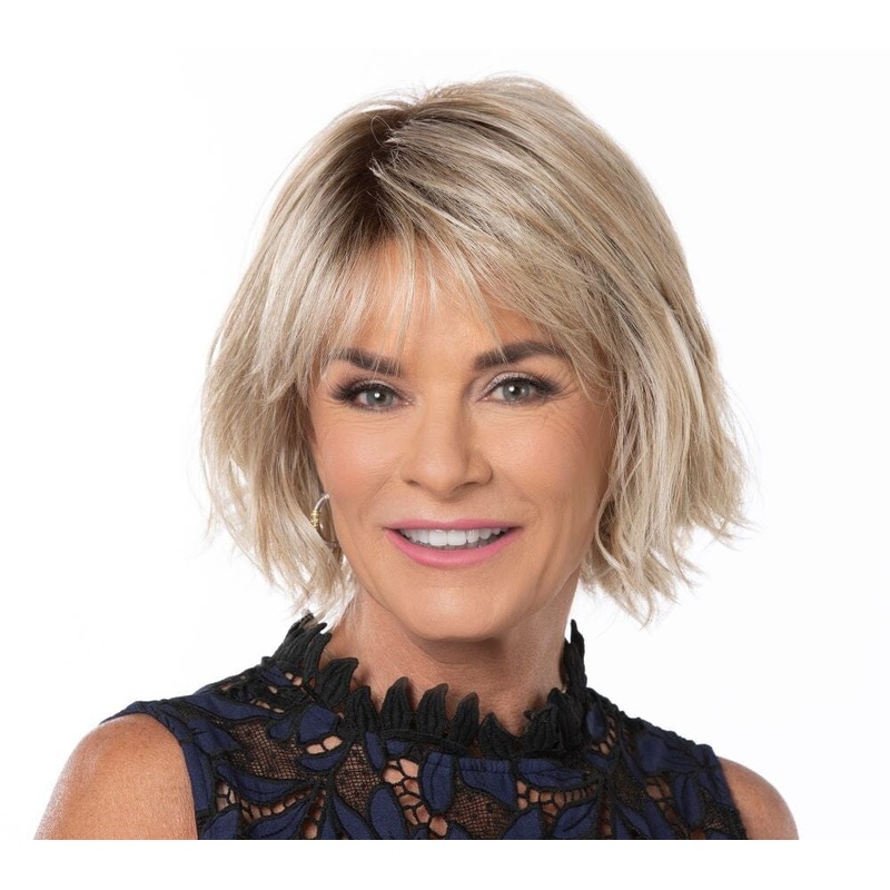 Trendy LARGE Size Wig by Toni Brattin | Heat Friendly Synthetic Brown Blonde