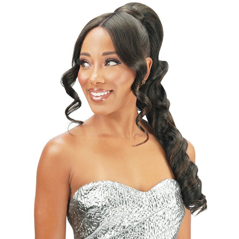 Zury Sis Miss Drawstring Split Bang Lace Part Drawstring Ponytail – RIA 1