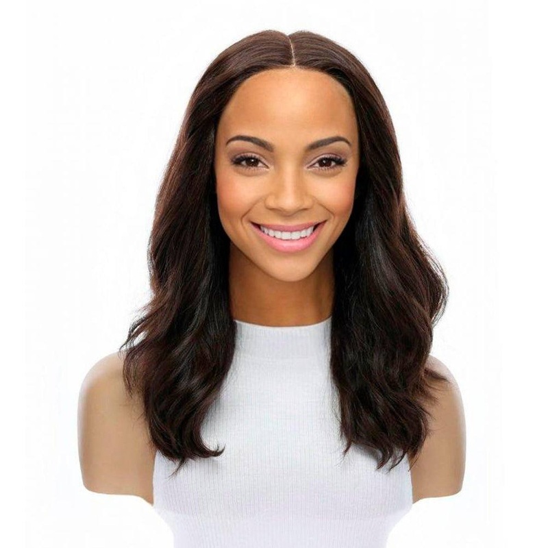 16″ Secret Lace Top Wig #4 Dark Brown