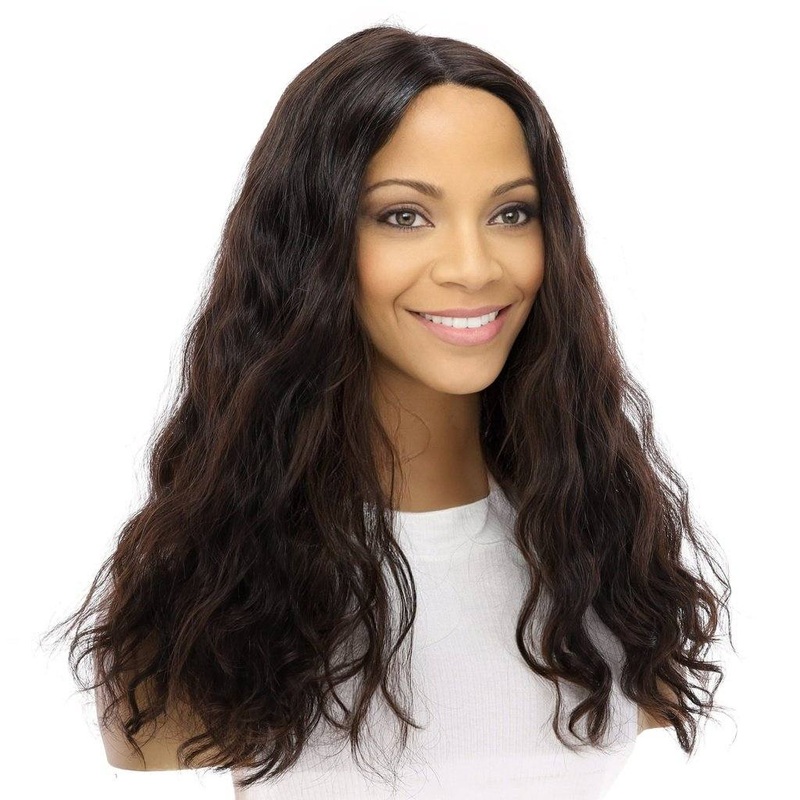 20″ Divine Lace Top Wig Soft Black Wavy Zig Zag Lace Front
