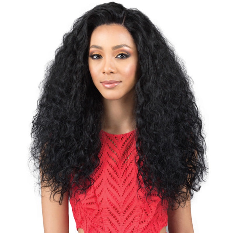 Bobbi Boss 100% Virgin Remy Indiremi Luxury 4×4 Deep lace Front Wig – MHRLF004 NATURAL WAVE 26 30