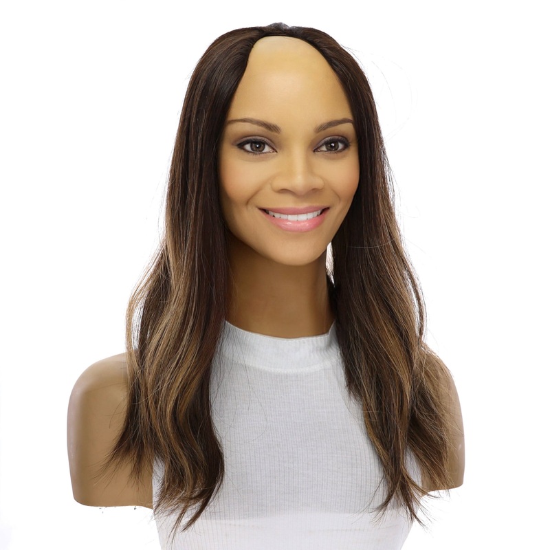 18″ U-Shape Topper Dark Brown Balayage