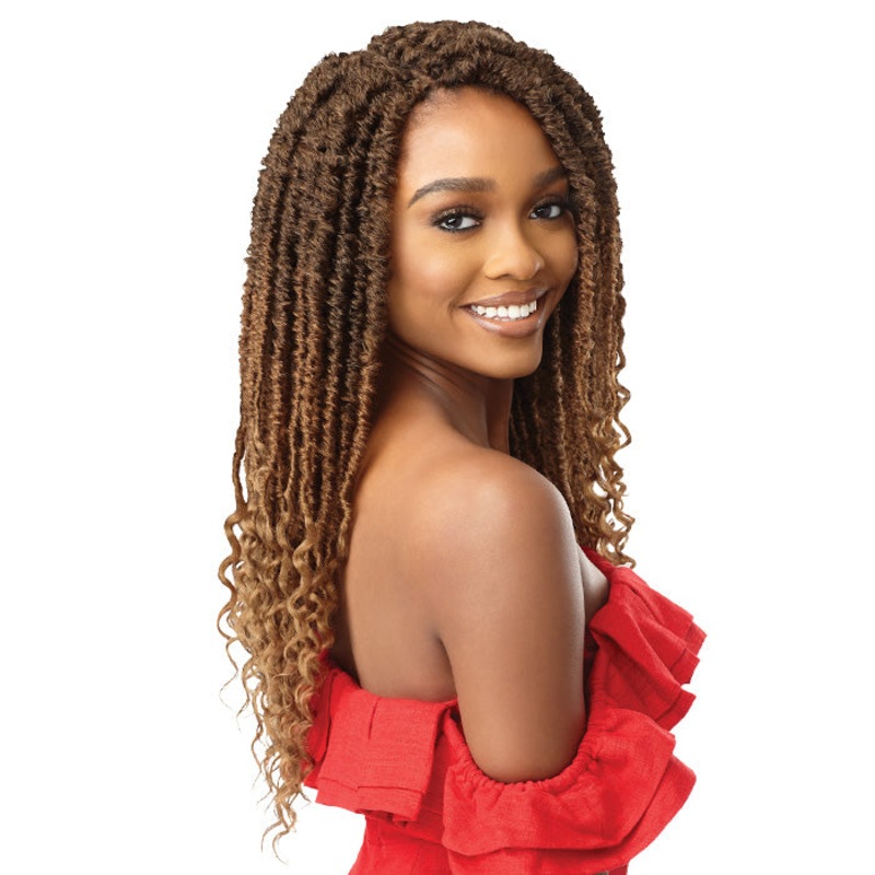 Outre X-Pression Twisted Up Pre-Looped Crochet Braid – 2X BONITA SUMMER SPLASH LOCS 18″ 1